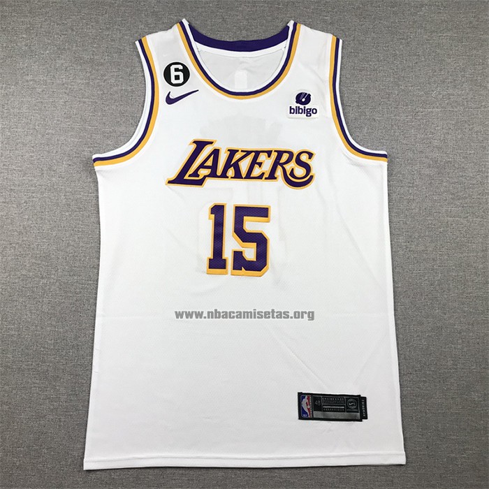 Camiseta Los Angeles Lakers Austin Reaves NO 15 Association 2022-23 Blanco